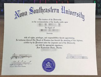 Nova Southeastern University diploma, Nova Southeastern University degree, fake NSU diploma,