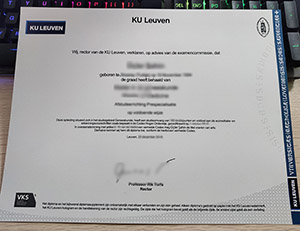 Katholieke Universiteit Leuven diploma, Catholic University of Leuven certificate, KU Leuven diploma,
