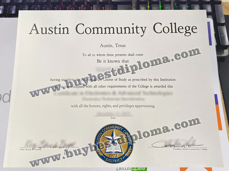 Austin Community College diploma, Austin Community College certificate,