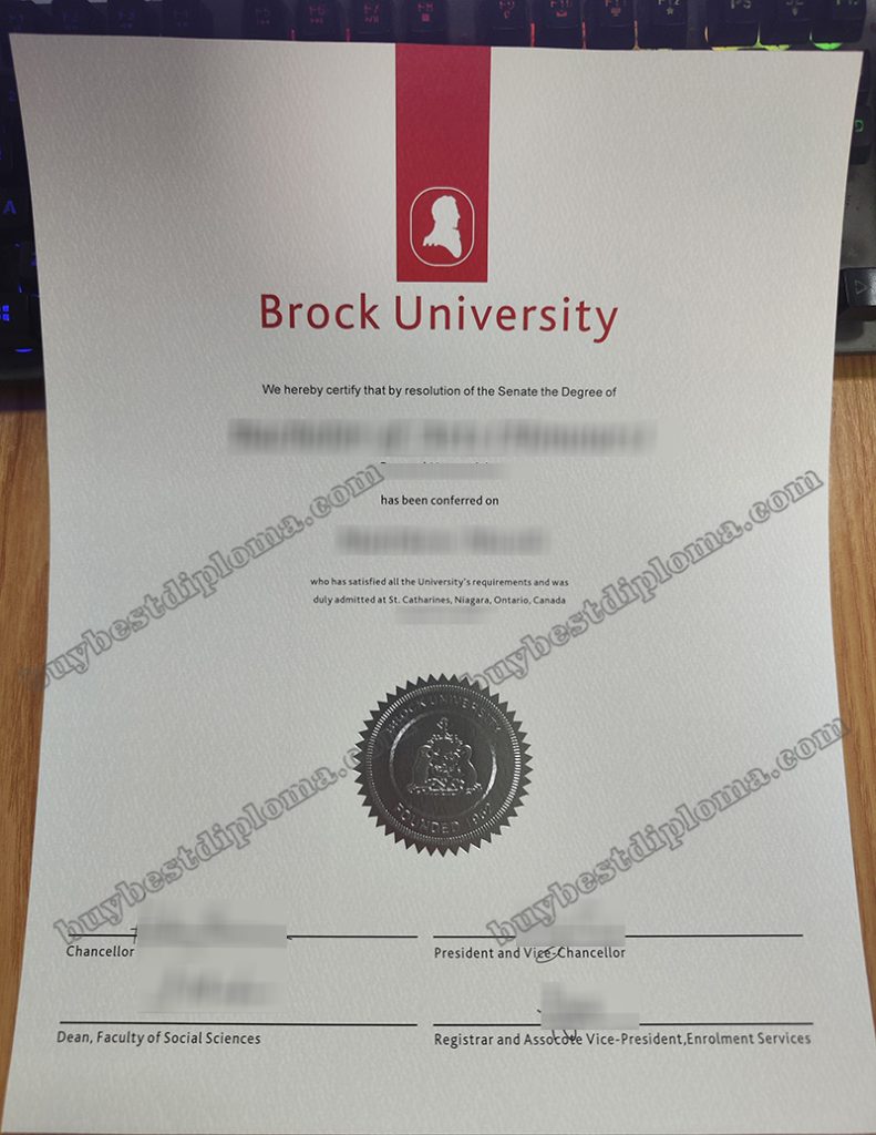 Brock University degree, Brock University diploma,