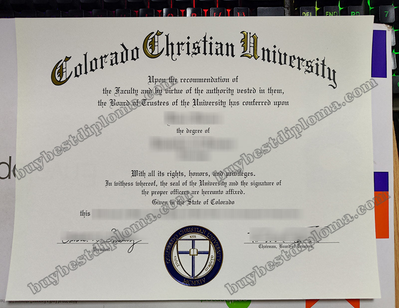 Colorado Christian University diploma, Colorado Christian University certificate,