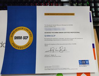 SHRM SCP certificate