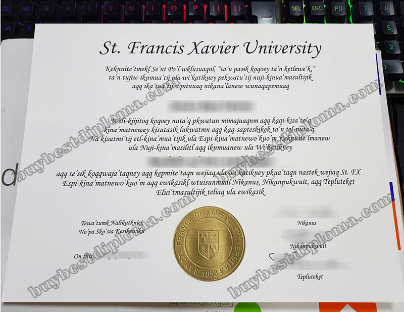 St. Francis Xavier University diploma, St. Francis Xavier University degree,