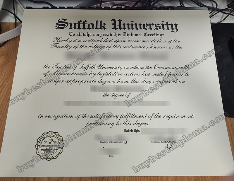 Suffolk University degree, Suffolk University diploma,