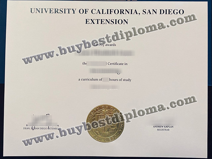 UC San Diego Extension certificate, UC San Diego Extension diploma,