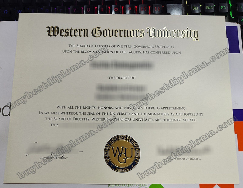 WGU diploma, Western Governors University certificate,