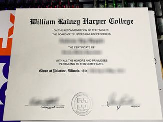 William Rainey Harper College diploma, William Rainey Harper College certificate,